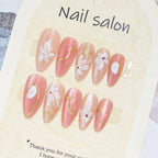 Press-On Nail Set Cherry Blossom 24-Piece Pre-Applied Adhesive