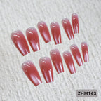 Press-On Nail Set Cherry Blossom 24-Piece Pre-Applied Adhesive
