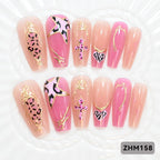 Press-On Nail Set Cherry Blossom 24-Piece Pre-Applied Adhesive