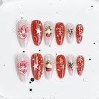 Press-On Nail Set Cherry Blossom 24-Piece Pre-Applied Adhesive