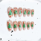 Press-On Nail Set Cherry Blossom 24-Piece Pre-Applied Adhesive