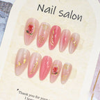Press-On Nail Set Cherry Blossom 24-Piece Pre-Applied Adhesive