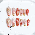 Press-On Nail Set Cherry Blossom 24-Piece Pre-Applied Adhesive