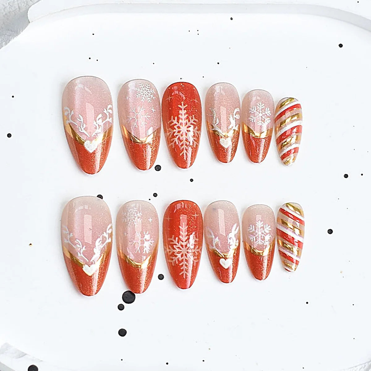 Press-On Nail Set Cherry Blossom 24-Piece Pre-Applied Adhesive
