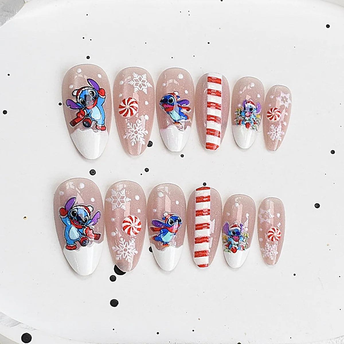 Press-On Nail Set Cherry Blossom 24-Piece Pre-Applied Adhesive