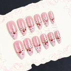 Press-On Nail Set Cherry Blossom 24-Piece Pre-Applied Adhesive