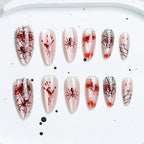 Press-On Nail Set Cherry Blossom 24-Piece Pre-Applied Adhesive