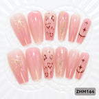 Press-On Nail Set Cherry Blossom 24-Piece Pre-Applied Adhesive