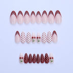 Press-On Nail Set Cherry Blossom Design Easy Application