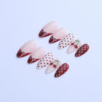Press-On Nail Set Cherry Blossom Design Easy Application