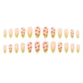 Press-On Nail Set Cherry Blossom Design & Easy Application
