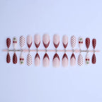 Press-On Nail Set Cherry Blossom Design Easy Application