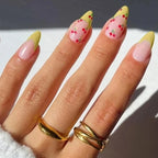 Press-On Nail Set Cherry Blossom Design & Easy Application
