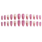 Press-On Nail Set Cherry Blossom Design Flexible Fit