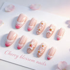 Press-On Nail Set Cherry Blossom Easy Application Comfortable Fit