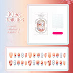 Press-On Nail Set Cherry Blossom Peel & Stick Salon-Quality