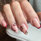 Press-On Nail Set Cherry Blossom Self-Adhesive & Reusable