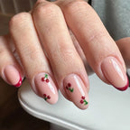 Press-On Nail Set Cherry Blossom Self-Adhesive & Reusable