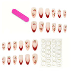 Press-On Nail Set Cherry Blossom Self-Adhesive & Reusable