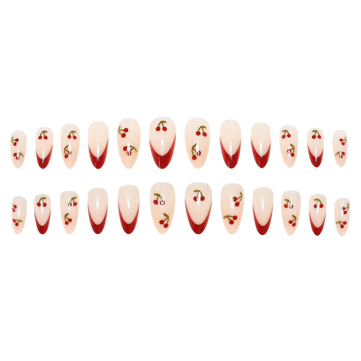 Press-On Nail Set Cherry Blossom Self-Adhesive & Reusable