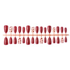 Press-On Nail Set Cherry Design No-Glue Reusable