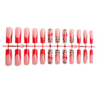 Press-On Nail Set Cherry & Leopard Strong Adhesive