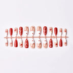 Press-On Nail Set Cherry Motifs Peel-And-Stick Adhesive Multiple Sizes