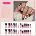 Press-On Nail Set Chocolate & Coffee Designs Long-Wear