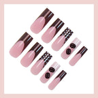 Press-On Nail Set Chocolate & Coffee Designs Long-Wear