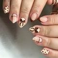 Press-On Nail Set Chocolate-Themed Durable High-Gloss Easy Application