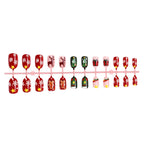 Press-On Nail Set Christmas Motifs 24-Piece Easy Application