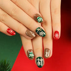 Press-On Nail Set Christmas Motifs Easy Application