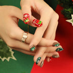 Press-On Nail Set Christmas Motifs Easy Application