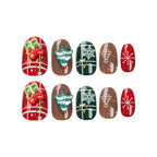 Press-On Nail Set Christmas Motifs Easy Application