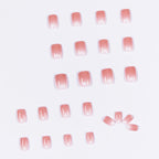 Press-On Nail Set Cinnabar Heart Accents & Gentle Ombre