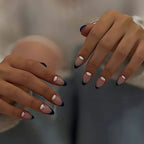 Press-On Nail Set Classic French Multiple Sizes Easy Application