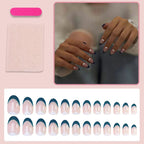 Press-On Nail Set Classic French Multiple Sizes Easy Application