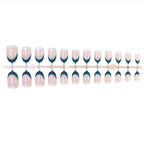Press-On Nail Set Classic French Multiple Sizes Easy Application