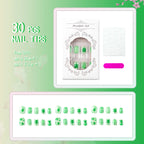 Press-On Nail Set Clover Designs Easy Application