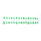 Press-On Nail Set Clover Designs Easy Application