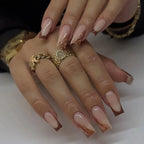 Press-On Nail Set Coffin Shape Bright Pink
