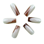 Press-On Nail Set Coffin Shape Bright Pink