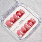 Press-On Nail Set Crystal Accents Easy Application & Comfortable Fit
