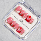Press-On Nail Set Crystal Accents Easy Application & Comfortable Fit