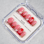Press-On Nail Set Crystal Accents Easy Application & Comfortable Fit