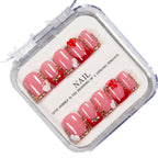 Press-On Nail Set Crystal Accents Easy Application & Comfortable Fit