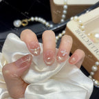 Press-On Nail Set Crystal Accents Multiple Sizes