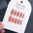 Press-On Nail Set Crystal Embellished Multiple Sizes