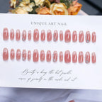 Press-On Nail Set Crystal Embellished Multiple Sizes