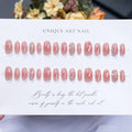 Press-On Nail Set Crystal Embellished Multiple Sizes